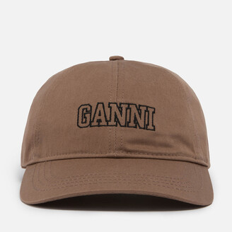 Ganni Logo-Embroidered Cotton-Canvas Baseball Cap